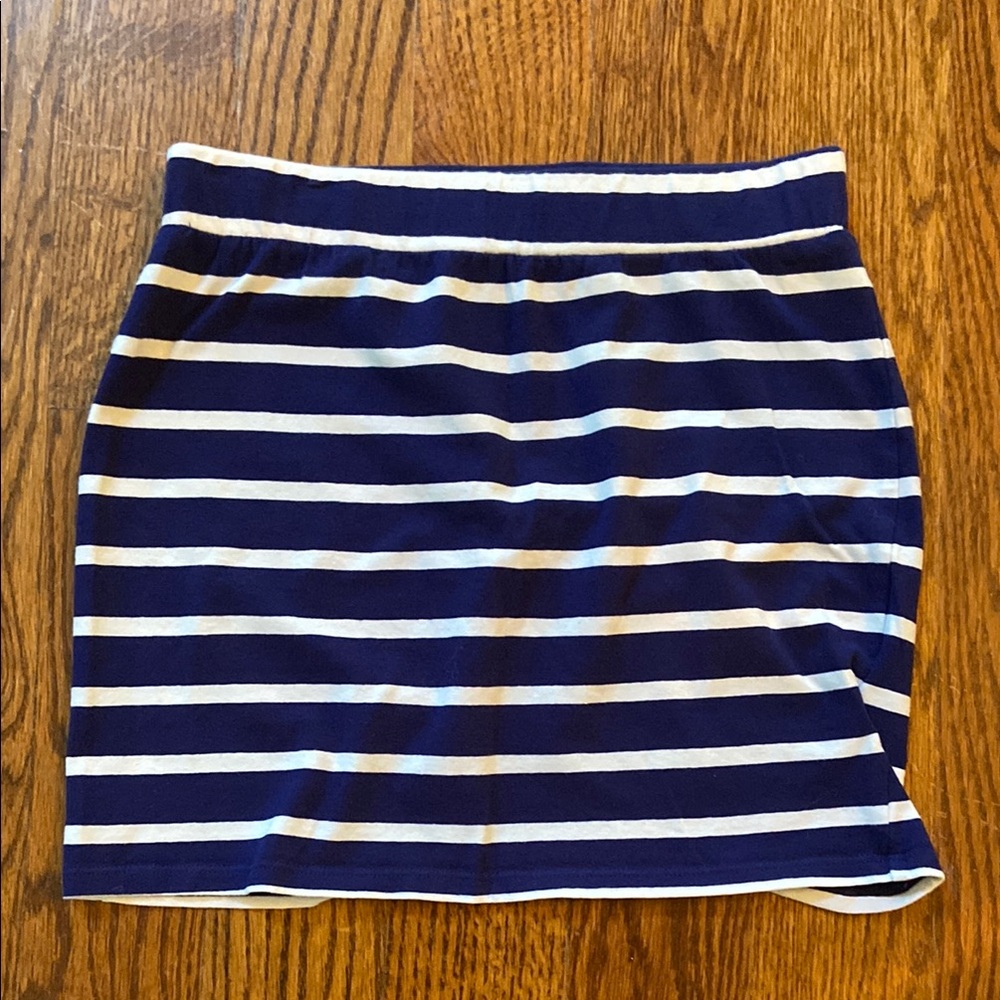 Old Navy Blue and White striped Mini Skirt